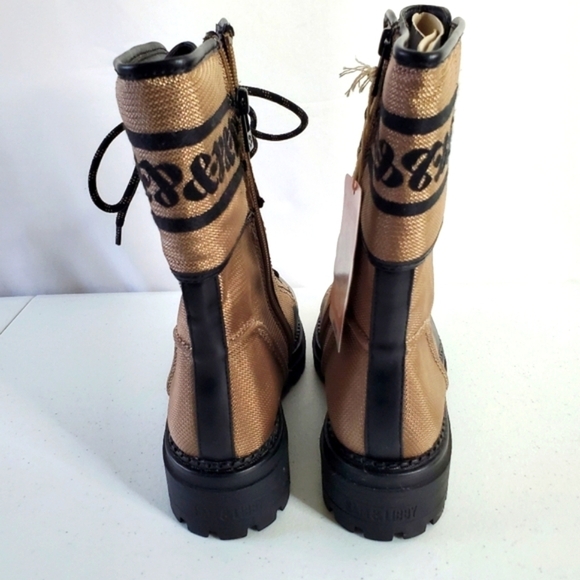 Sam & Libby Stella Combat Boots Size 8 Embroidered Lace-up Lug Sole Chunky NEW - Picture 8 of 16